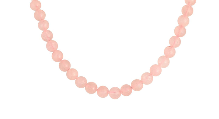 Light Pink Jade Beads Necklace - Elegant and Versatile | Jade Stone Single Line Necklace - Elegant Pink Beads