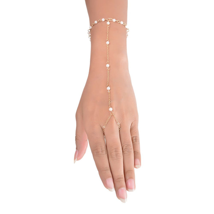 Pearl Constellation Hand Ring Bracelet | Pearl Constellation Hand Harness Ring Bracelet