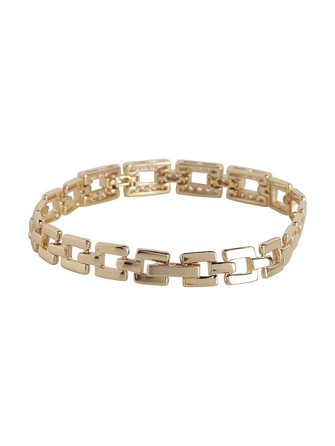 18K Glittering Link Bracelet | Golden 18K Plated Glittering Link Bracelet