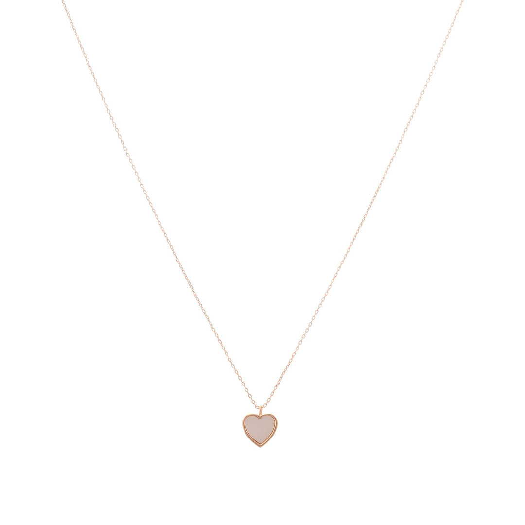 Gold Reversible Heart Pendant Necklace | Reversible Heart Pendant Necklace for Women & Girls