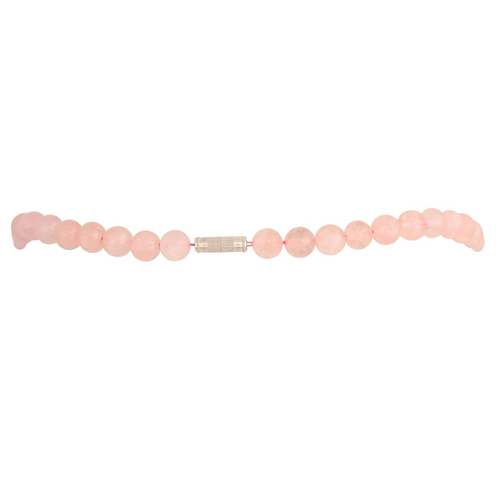 Light Pink Jade Beads Necklace - Elegant and Versatile | Jade Stone Single Line Necklace - Elegant Pink Beads