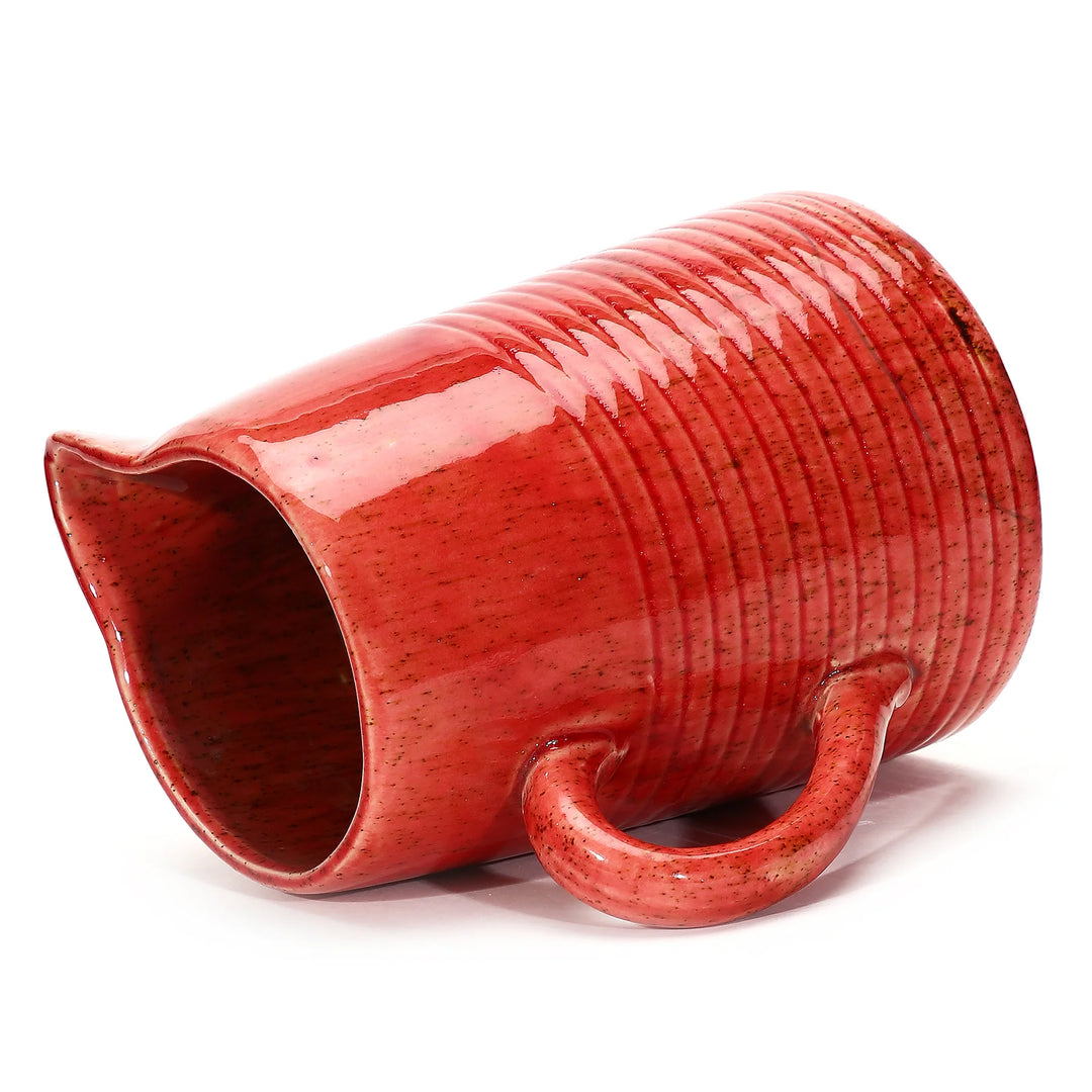 Large Ceramic Vase | Handmade Ceramic Jug Vase - Red