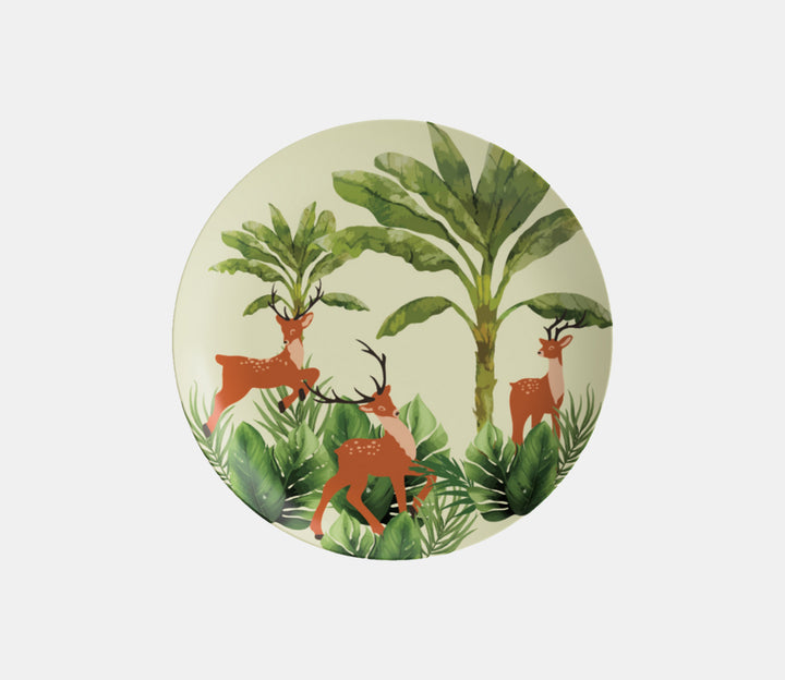 Fox Printed Exquisite Traditional Ceramic Wall Plate