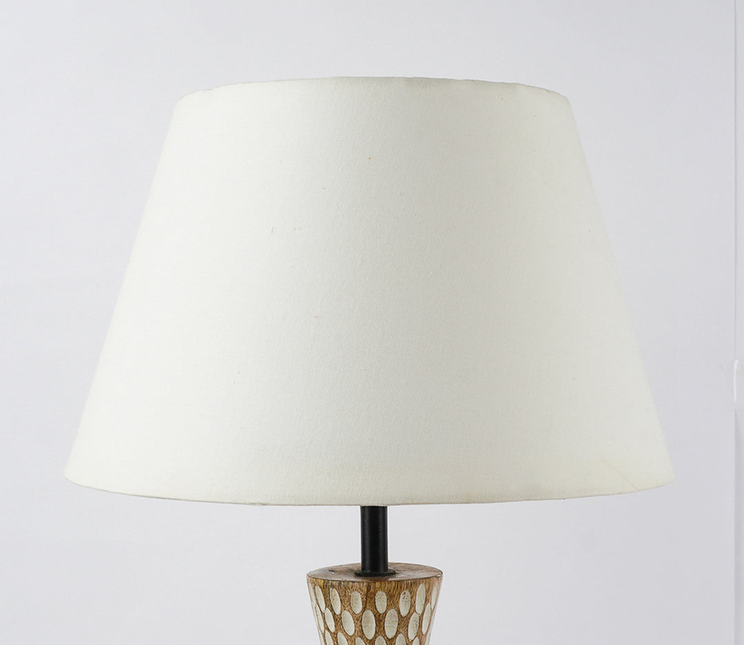White Textured Table Lamp