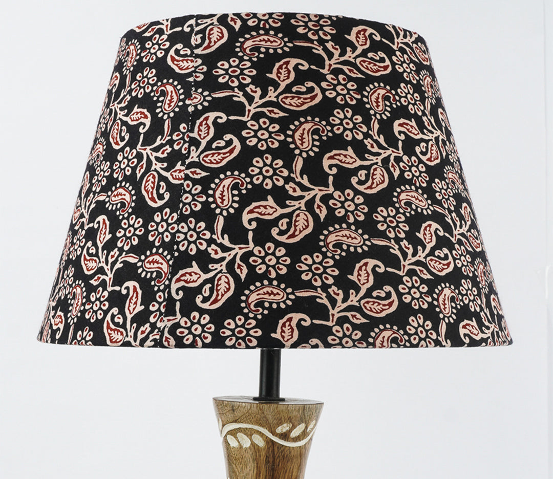 Multicolor Leaf Embossed Table Lamp with LED Bulb (43.2 cm H)