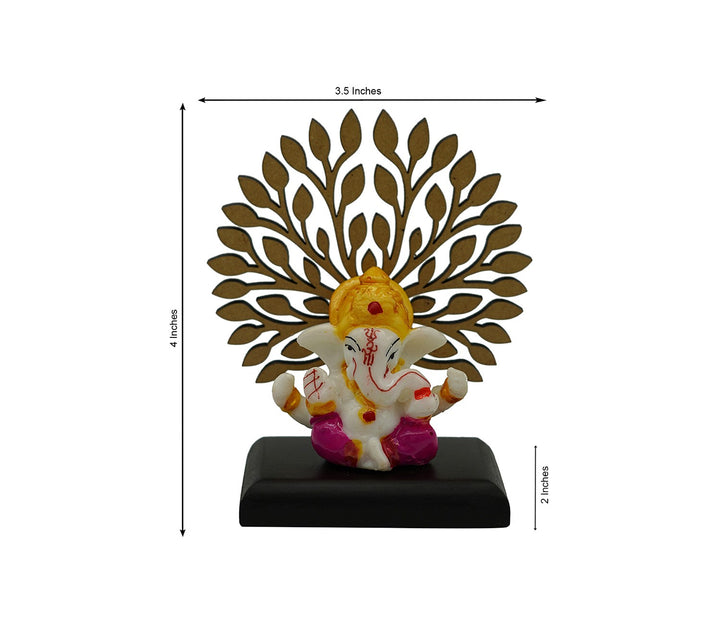 Decorative Multicolor Figure with Wooden Accent