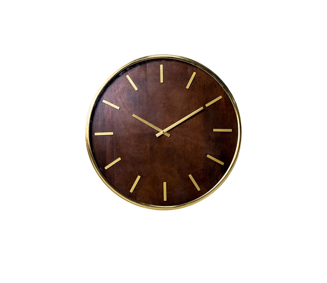 Carlo Brown Metal Wall Clock