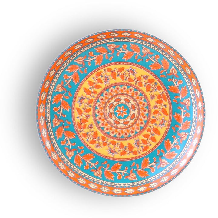 Set of 3 Vintage Floral Ceramic Plates | Wall Hanging Ceramic Plate 10" Set of 3- Multi Color