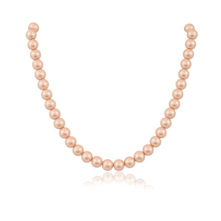 10MM Imitation Pearl Necklace and Earring Set | Imitation Pearl Strand Set - Timeless Elegance