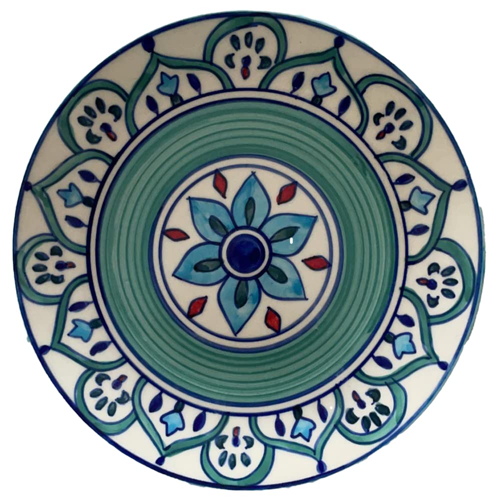Hand-Painted Ceramic Plate | Wall Hanging Ceramic Plate 8" - Multi Color