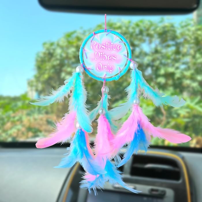 Positive Vibes Car Hanging | Handmade Pastel "Positive Vibes Only" Car Hanging for Positivity