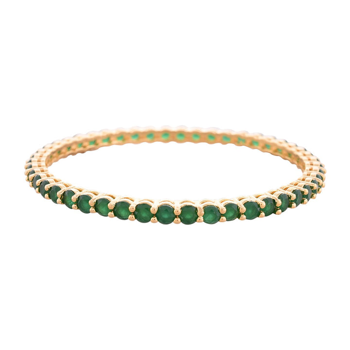 Emerald Green CZAD Bangles Set with Swiss Zirconia | Gold Plated Emerald Green American Diamond Bangles Set