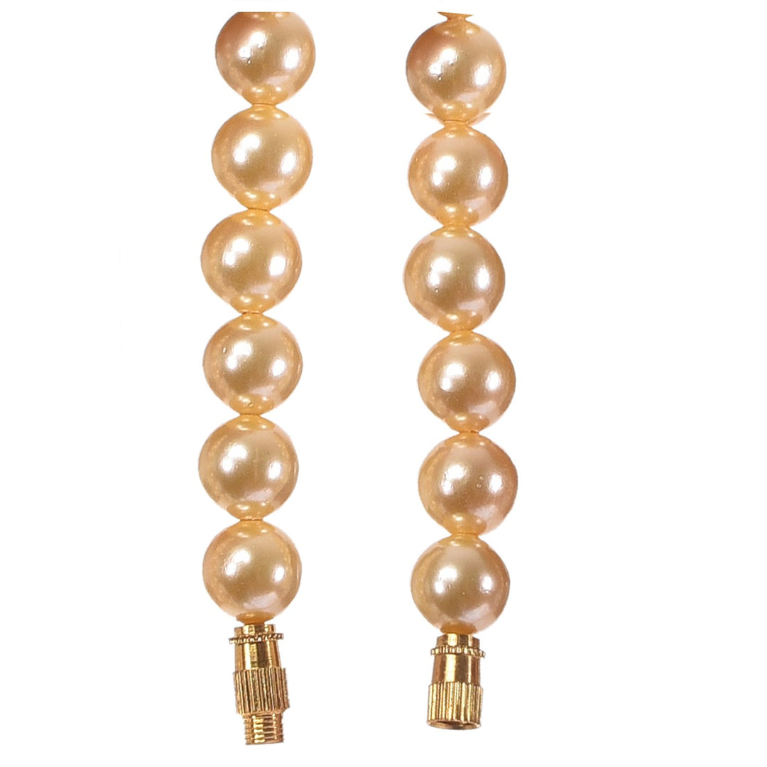 8mm Round Pearl Necklace | Golden Aura 8mm Round Pearl String Necklace