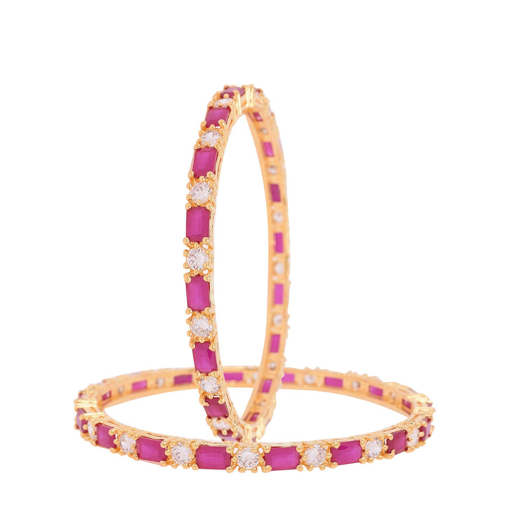 Gold Plated CZ American Diamond Bangle | Gold Plated CZ American Diamond Bangles