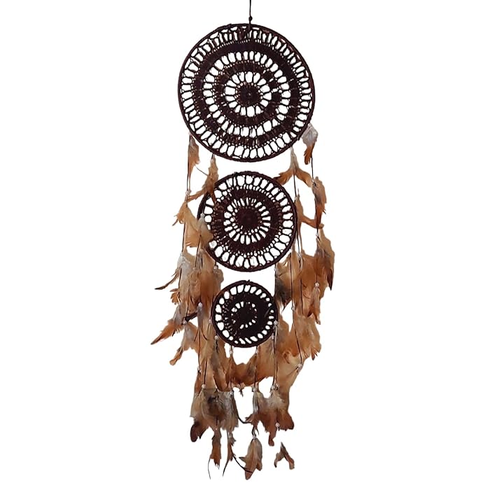 Brown Dream Catcher | Handmade Brown Dream Catcher for Wall Hanging Decoration