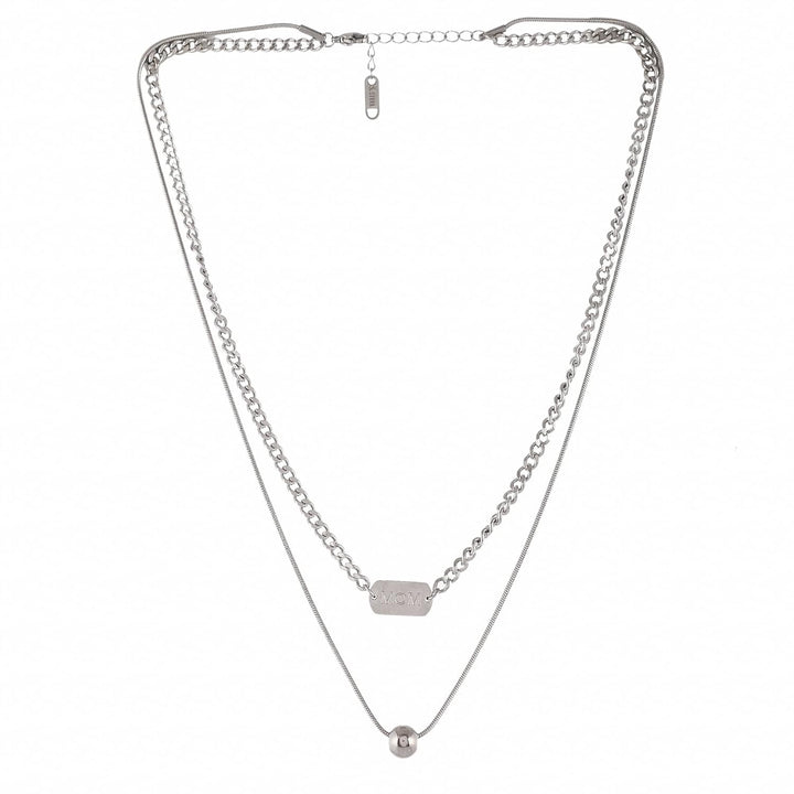 Mom Inscribed Layer Necklace | Mom Inscribed Pendant Layer Necklace for Women