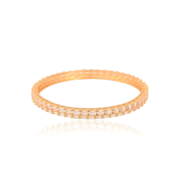 American Diamond Bangles Set | Micro Gold Plated Chudi Bangles - Mint Red White