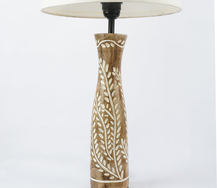 Aurora Enamel Table Lamp with Leafy Design (43.2 cm H)