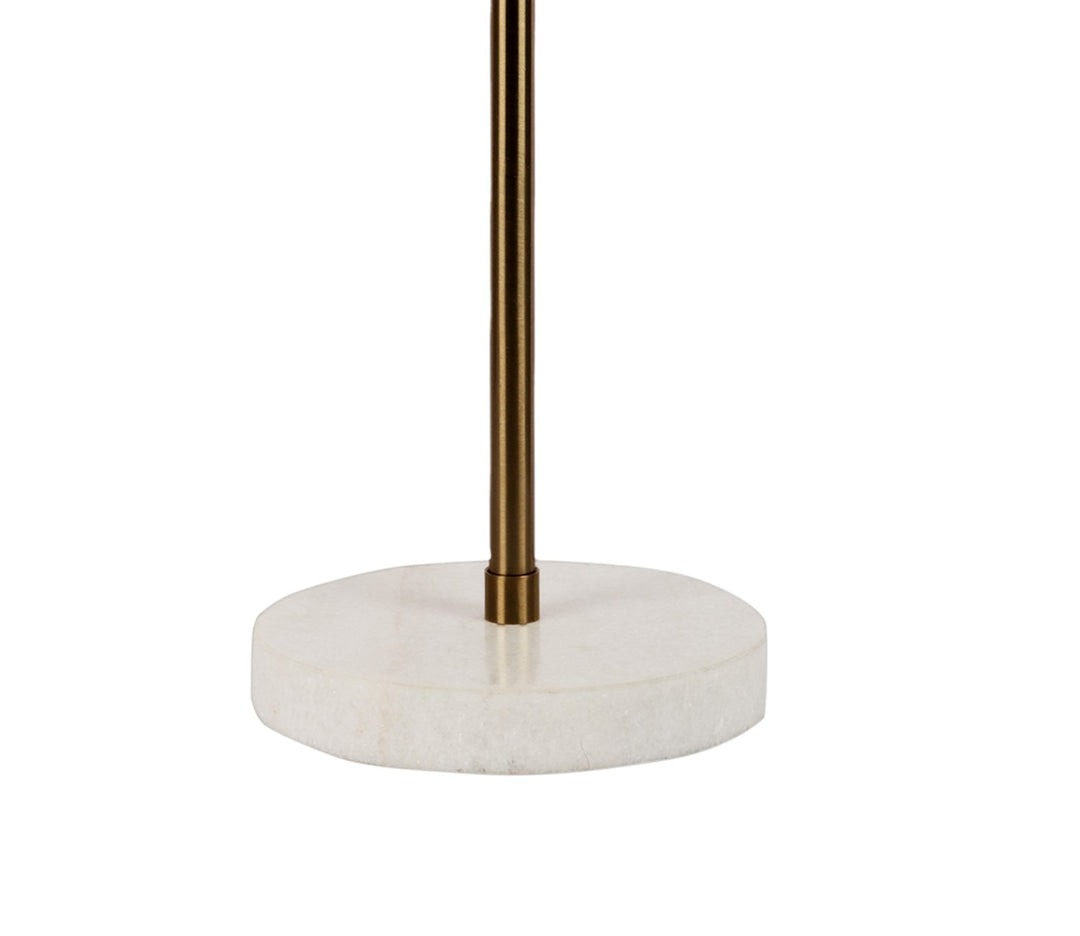 Gold Table Lamp with White Marble Base