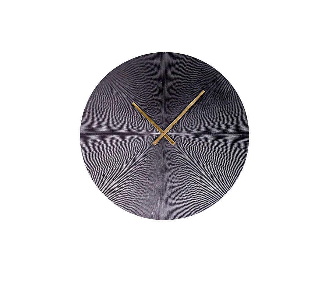 Malibu Black Aluminum Wall Clock