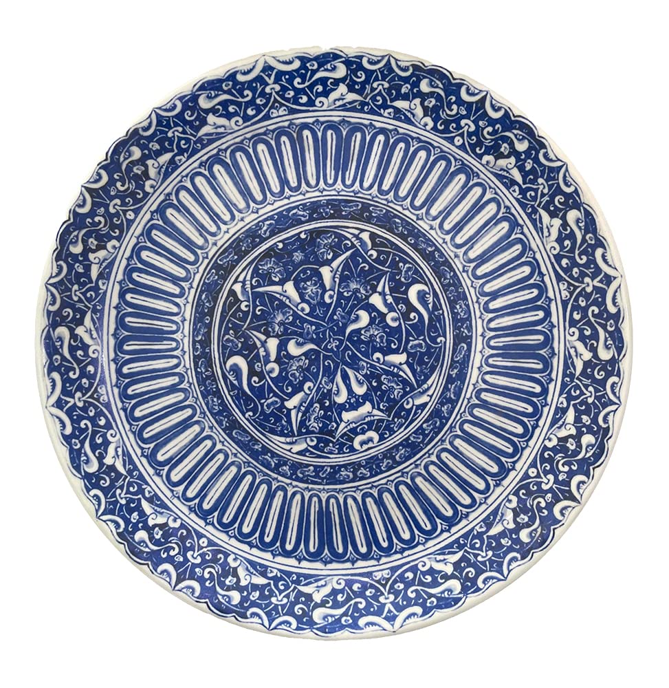 10-inch Ceramic Wall Plate in Serene Blue | Modern Wall Hanging Ceramic Plates 10" - Blue