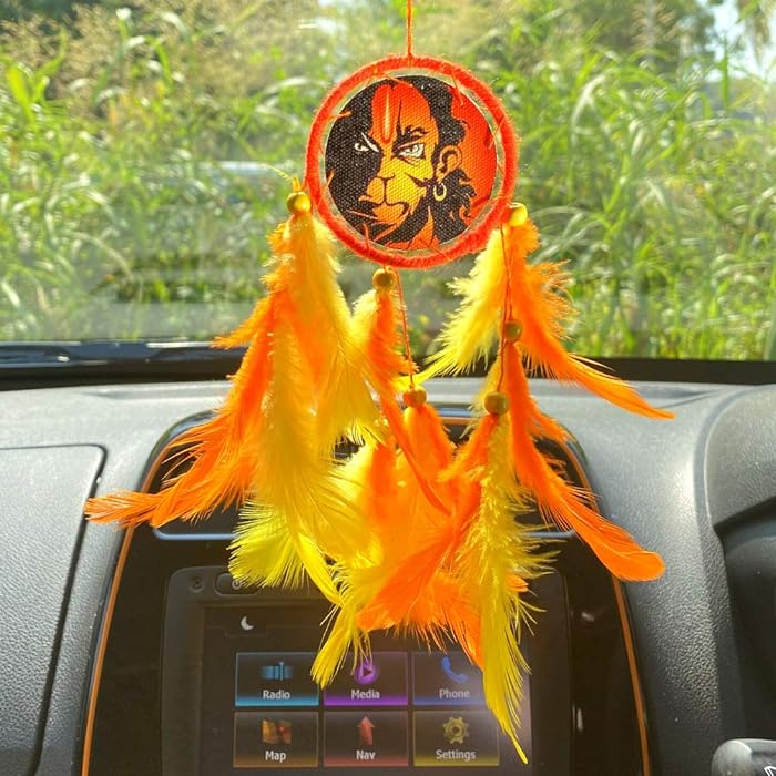 Jai Hanuman Car Hanging | Handmade Jai Hanuman Car Hanging for Positive Vibes