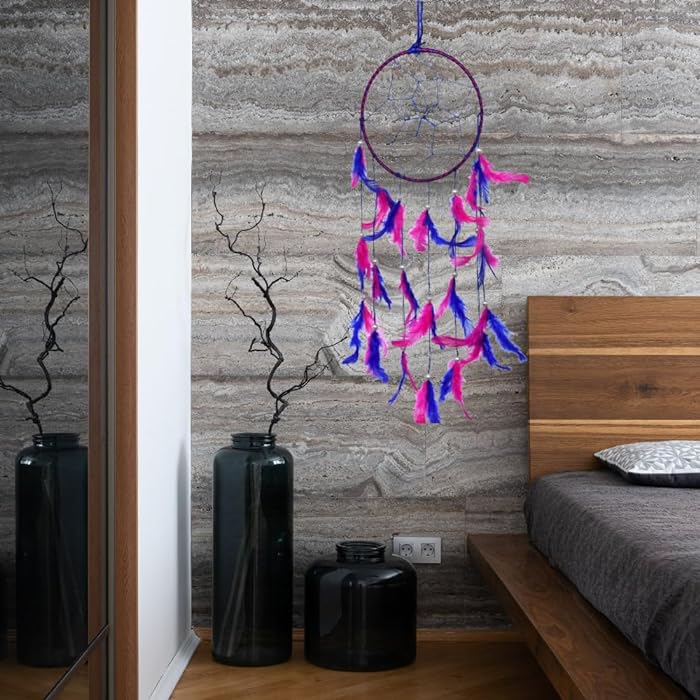 Pink Dream Catcher Wall Hanging | Pink Big Dream Catcher - Handmade Wall Hanging for Positivity