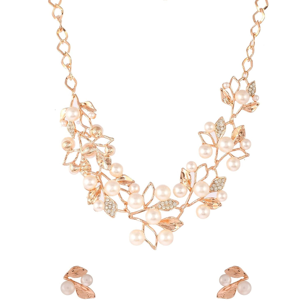 Gold Plated Pearl Necklace Set | Elegance Redefined: Gold Plated Pearl Necklace Set