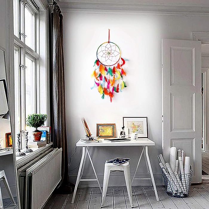 Dream Catcher Wall Hanging | Decorative Dream Catcher (Multicolour, 49cm)
