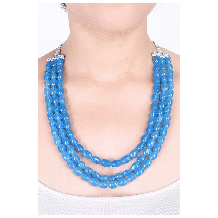 Onyx Stone Beads Necklace | Real Onyx Stone 3-Layer Necklace for a Classic Style