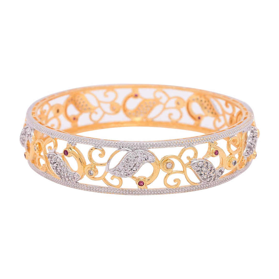 Gold Plated Diamond Bangle Set | Gold Plated American Diamond Bangle Set