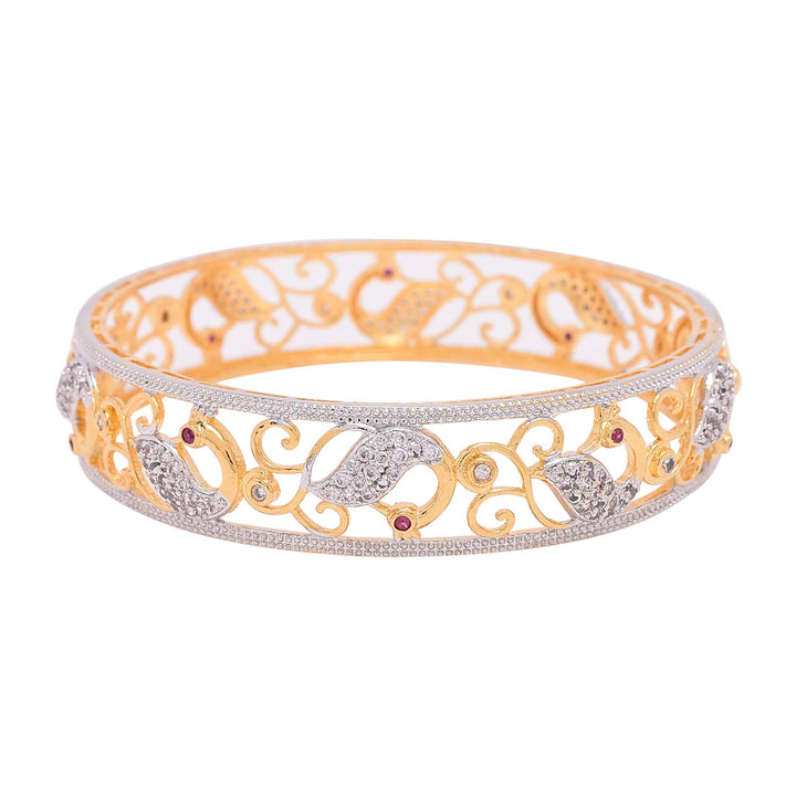 Gold Plated Diamond Bangle Set | Gold Plated American Diamond Bangle Set