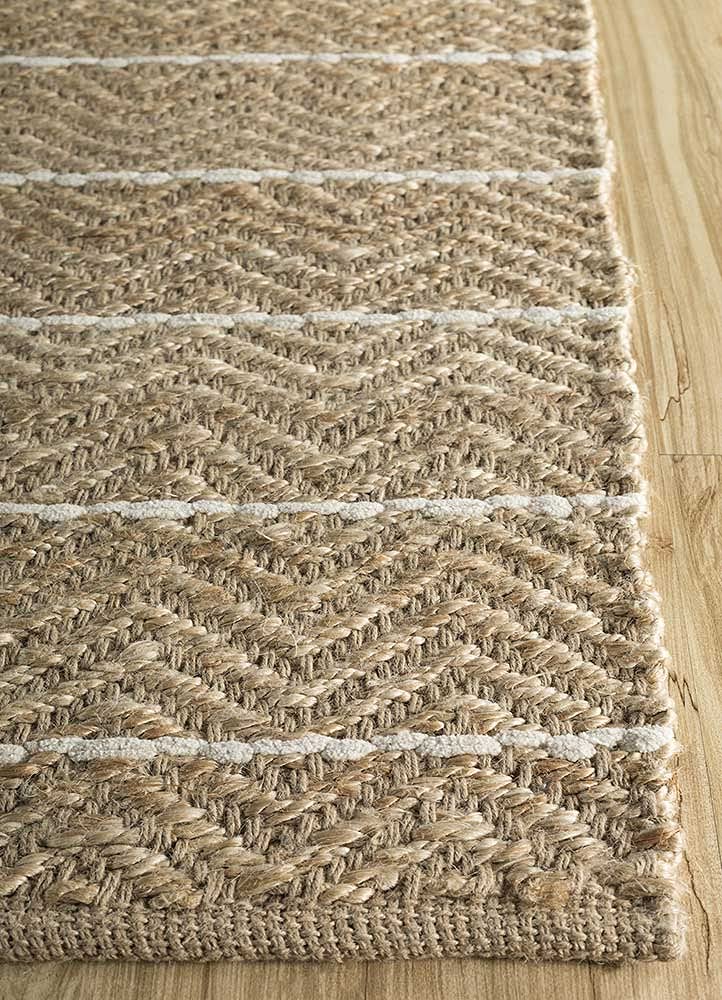 Exotic Material Eco-Friendly Area Rug | Modern Flat Weaves Aprezo Jute and Rayan Carpet Area Rug (2x3 Feet, Rectangle)