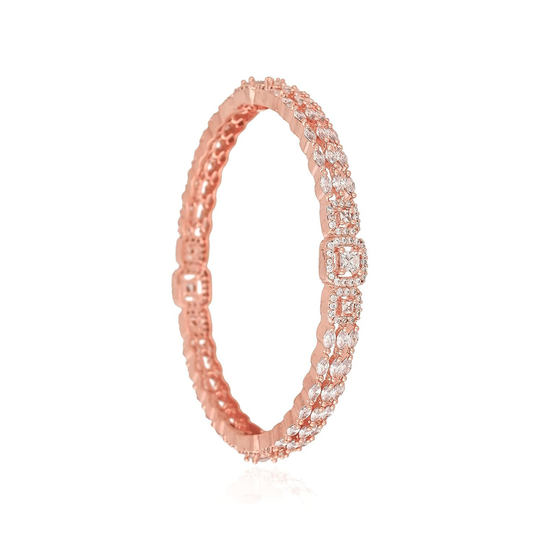 Rose Gold Radiance Bangles | Rose Gold 18k Plated Brass Bangles