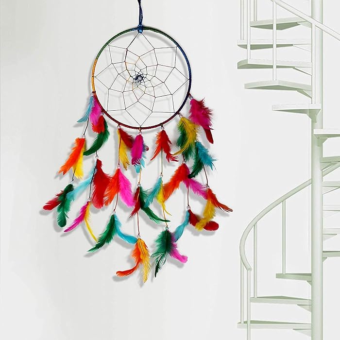 Colorful Dreamcatcher | Colorful Dreamcatcher - Handmade Hanging for Positivity (Pack of 1)