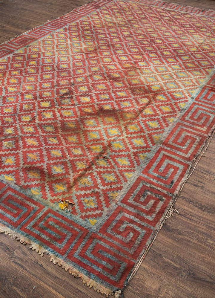Antique Cotton Flat Weave Carpet: Spacious, Durable, & Stylish | Weaves Antique Cotton Carpet Area Rug (8x10 Feet, Rectangle)