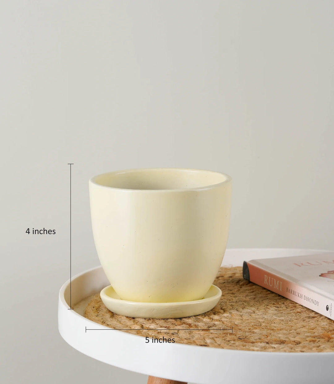 White Ceramic Pot | Ivory White Millennial Ceramic Pot