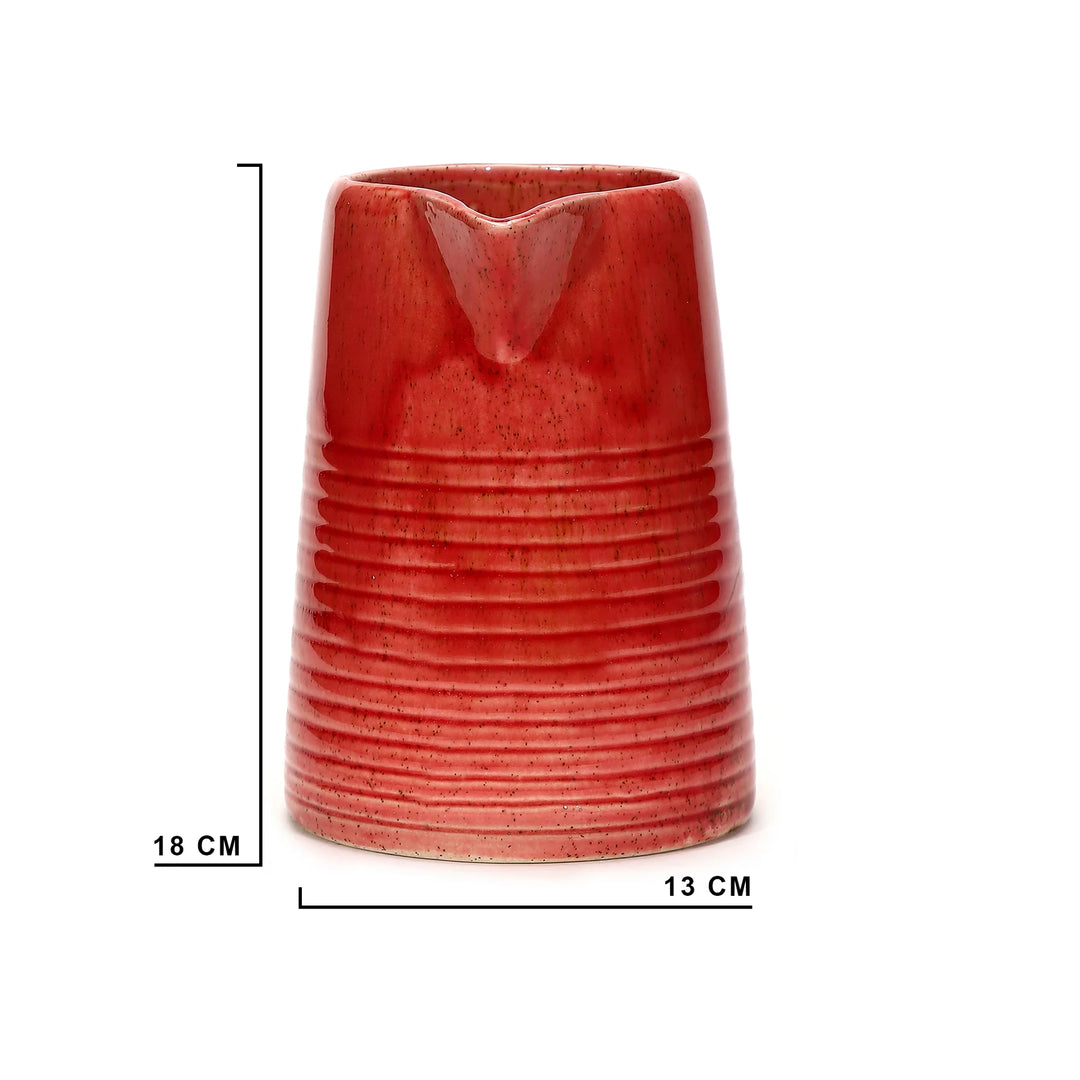 Ceramic Vase: Home Decor, 7x4x7 Size | Handmade Ceramic Large Jug Vase - Red