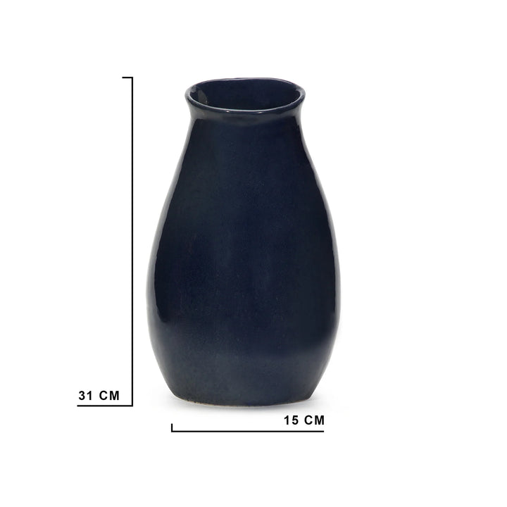 Large Ceramic Jug Vase | Handmade Ceramic Large Jug Vase - Blue