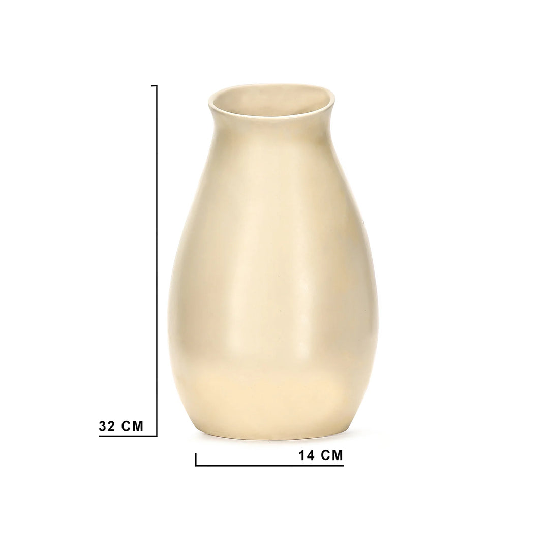 Large Ceramic Jug Vase | Handmade Ceramic Large Jug Vase - Ivory