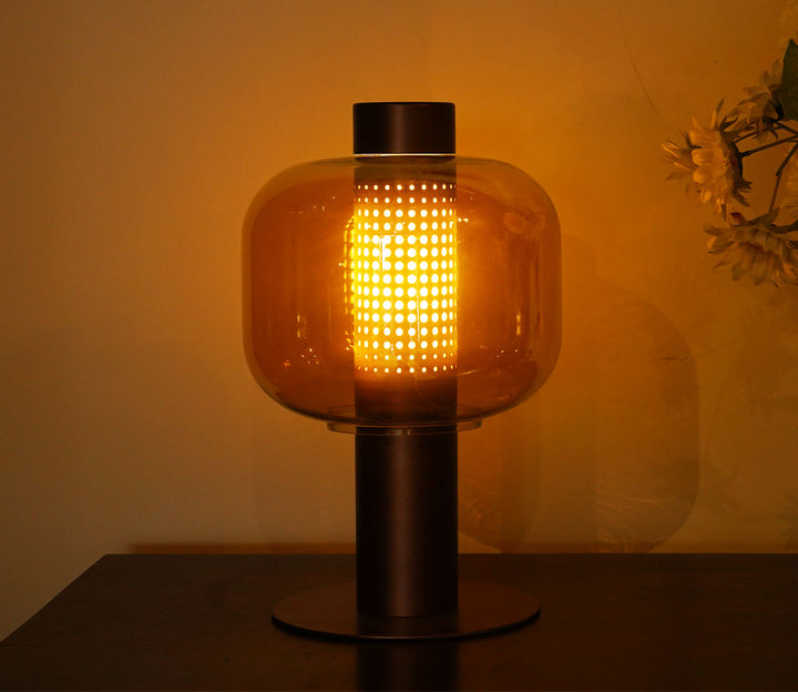 Modern Glass LED Metal Table Lamp