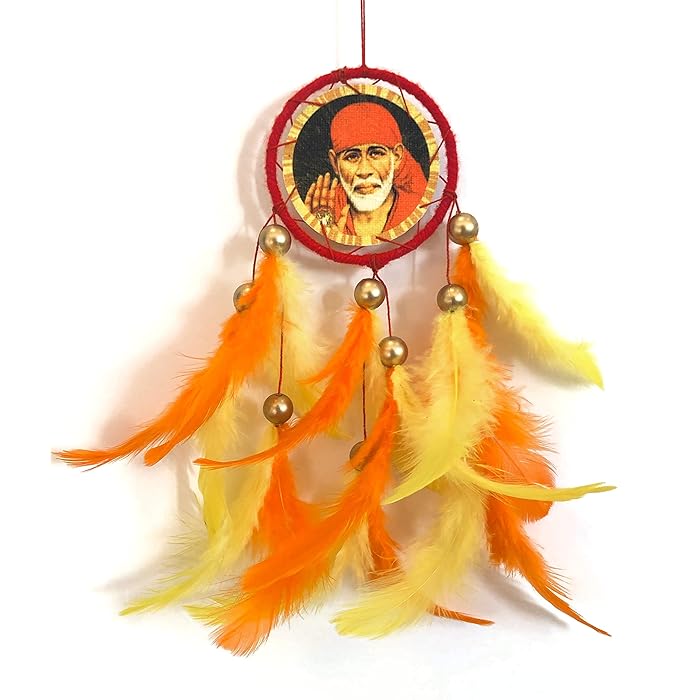 Sai Baba Canvas Car Hanging | Handmade Sai Baba Canvas Car Hanging for Positivity