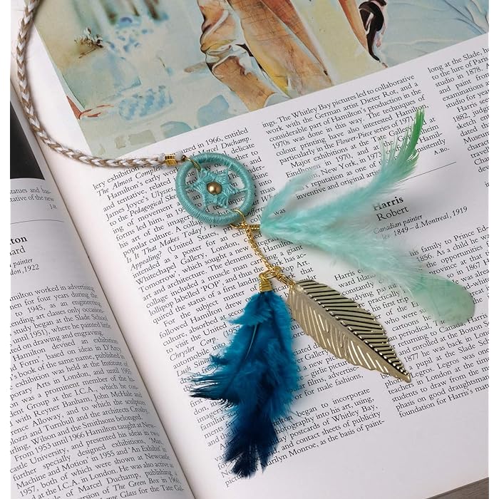 Vintage Blue Dream Catcher | Vintage Blue Dream Catcher Bookmark - Handmade Hangings for Positivity
