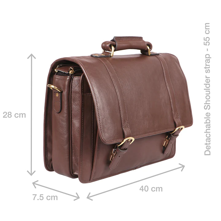 Brown Briefcase | Classic Elegance Top Handle Briefcase
