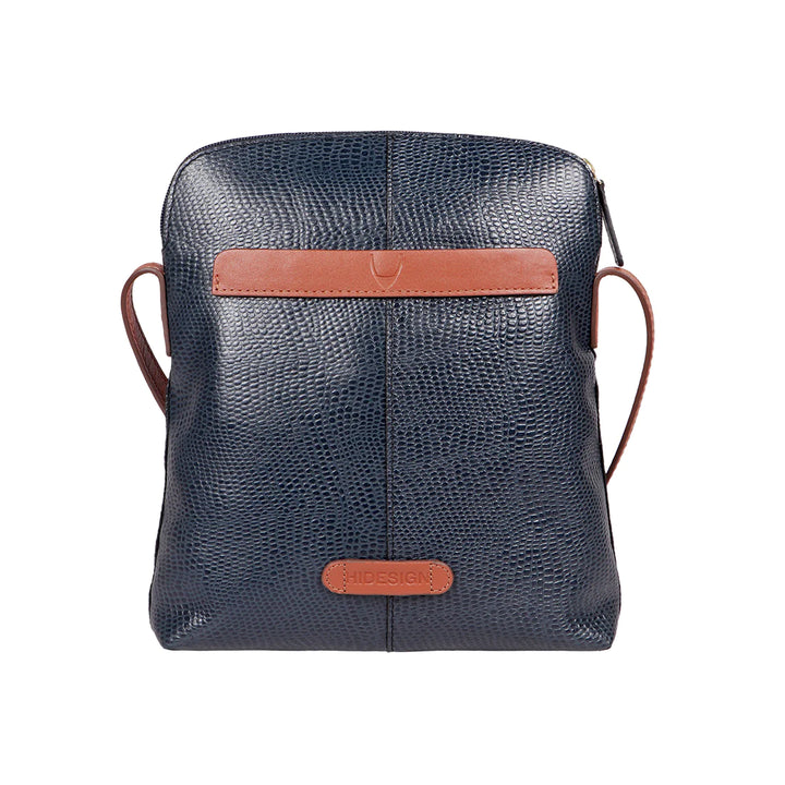 Blue Leather Crossbody Bag | Chic Lizard Crossbody Day Bag