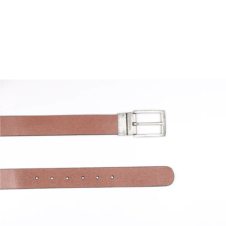Men's Tan Pebble Leather Belt | Tan Pebble Men's Reversible Belt