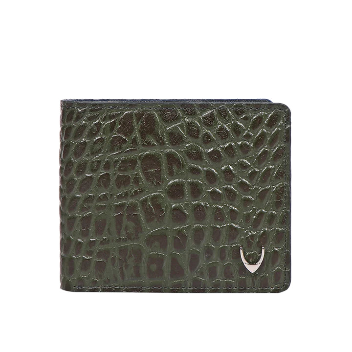 Men's Green Leather Bifold Wallet | Elegant Emerald Bi-Fold Wallet