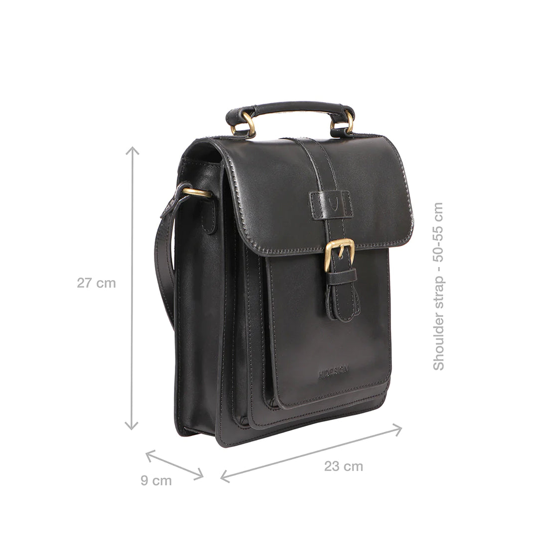 Men's Classic Leather Crossbody Bag, Detachable Straps | Classic Men's Leather Crossbody Bag