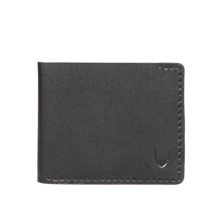 Men's Black Leather Bi-Fold Wallet | Minimalist Bi-Fold Wallet