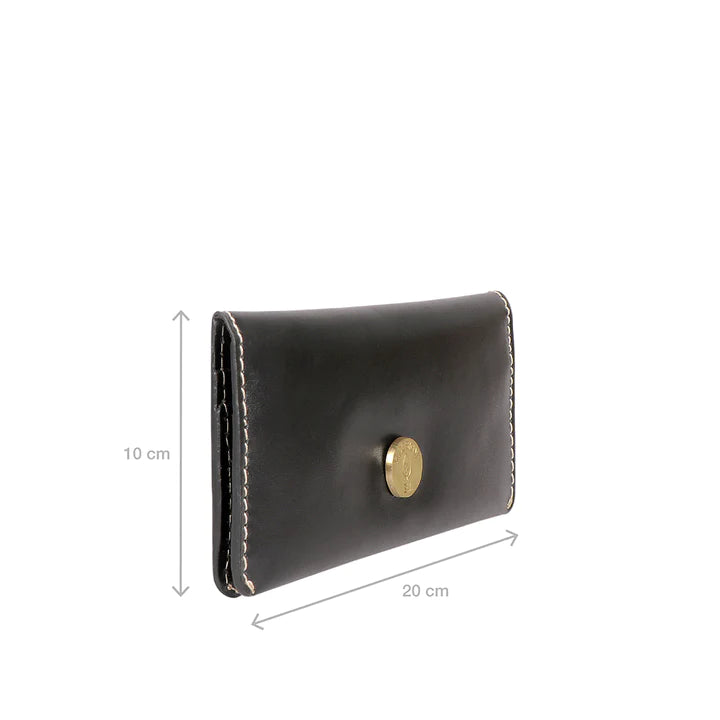 Black Leather Bi-Fold Wallet | Vintage Classic Bi-Fold Wallet
